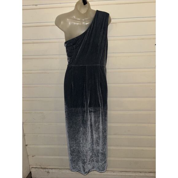 Baltic Born Velvet One Shoulder Dress Size L - Picture 6 of 8